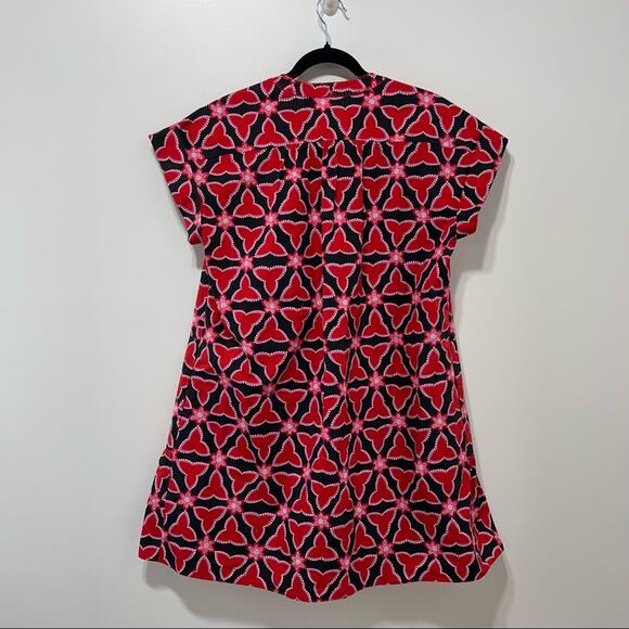 Saloni Abstracts Floral Print Ashley-B Shift Dress in Chilli Pawpaw Size 4 NWT - Picture 7 of 15